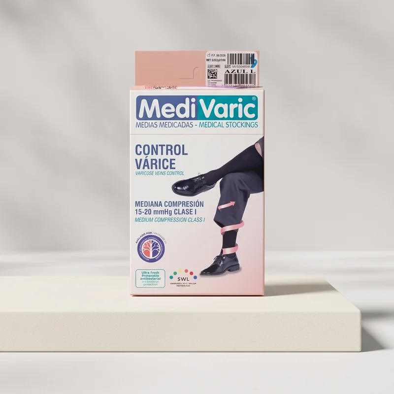 Control Varices 15-20 mmHg Calcetín Caballero